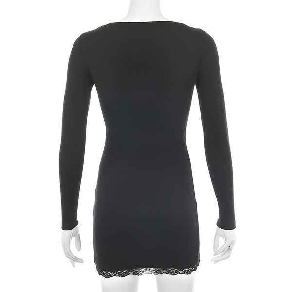 2021darlingaga square neck lace patchwork bodycon black dress women elegant cotton fashion side split autumn dress mini ladies basic, Black;gray
2021darlingaga square neck lace patchwork bodycon black dress women elegant cotton fashion side split autumn dress mini ladies basic, Black;gray