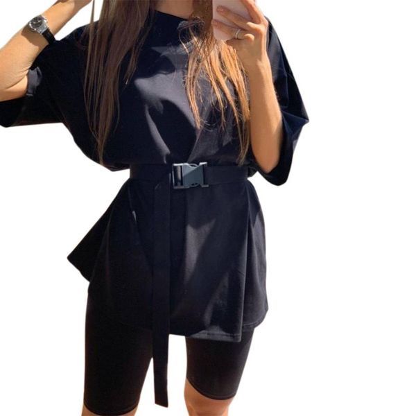 women summer casual soild color half sleeve skinny shorts 2pcs sports set round neck loose t-shirt biker suit d30 two piece dress, White
women summer casual soild color half sleeve skinny shorts 2pcs sports set round neck loose t-shirt biker suit d30 two piece dress, White