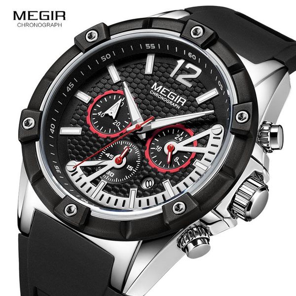 wristwatches megir chronograph men sport watch fashion silicone army military man's watches relogio masculino quartz wrist clock 2083, Slivery;brown
wristwatches megir chronograph men sport watch fashion silicone army military man's watches relogio masculino quartz wrist clock 2083, Slivery;brown