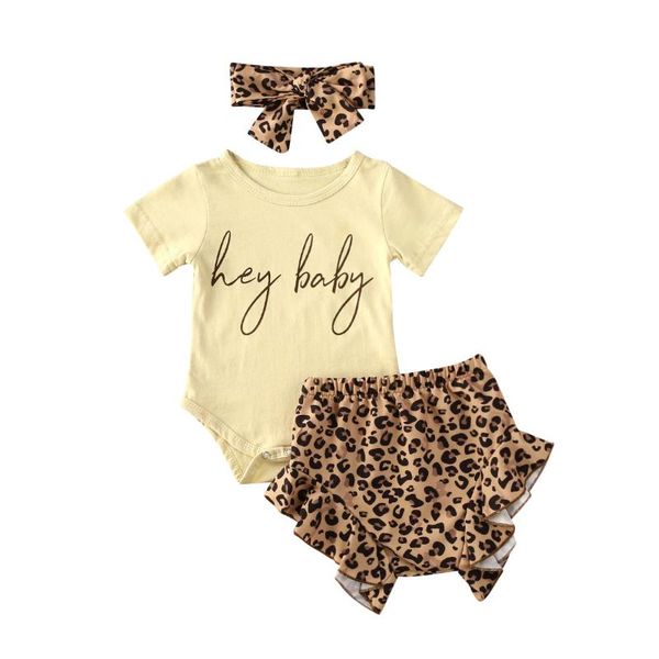 0-18m 3pcs infant baby girl clothes 2021 letter print short sleeve romper +ruffle leopard shorts+headband kids summer outfit clothing se, White
0-18m 3pcs infant baby girl clothes 2021 letter print short sleeve romper +ruffle leopard shorts+headband kids summer outfit clothing se, White