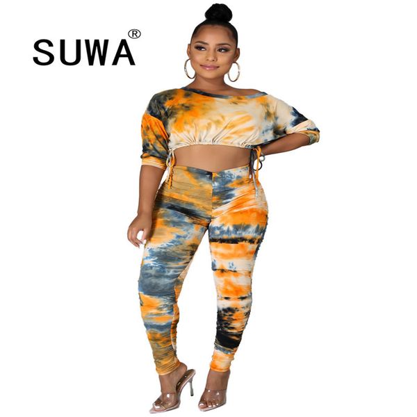 tracksuit womens streetwear sportwear matching sets for women tie dye t-shirt + bodycon pants trousers fall clothes 210525, White
tracksuit womens streetwear sportwear matching sets for women tie dye t-shirt + bodycon pants trousers fall clothes 210525, White