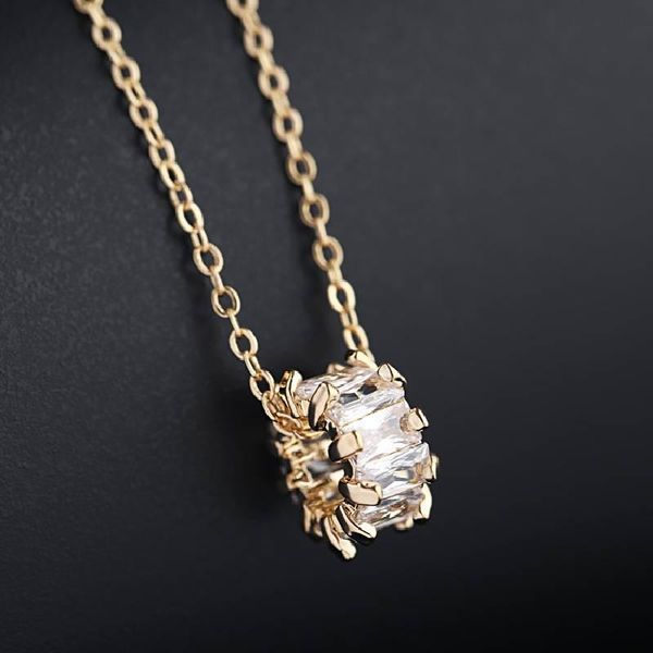 chains korean version clavicle chain of the golden cylinder zircon necklace for female birthday gift, Silver
chains korean version clavicle chain of the golden cylinder zircon necklace for female birthday gift, Silver