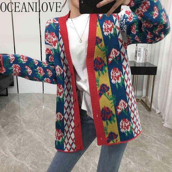 knit wear autumn winter vintage women sweaters print flower v neck ins fashion long cardigans ladies 18663 210415, White;black
knit wear autumn winter vintage women sweaters print flower v neck ins fashion long cardigans ladies 18663 210415, White;black