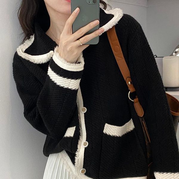 women's jackets retro women sweater cardigans solid warm knitted casual autumn feminine loose soft sweet clothing, Black;brown
women's jackets retro women sweater cardigans solid warm knitted casual autumn feminine loose soft sweet clothing, Black;brown