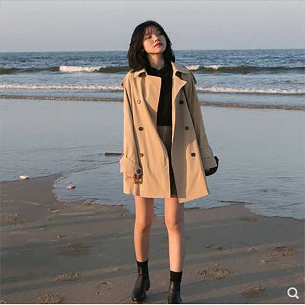 women's jackets 2021 spring and autumn card, which is long small windbreaker women loose british style students all-match casual cardig, Black;brown
women's jackets 2021 spring and autumn card, which is long small windbreaker women loose british style students all-match casual cardig, Black;brown