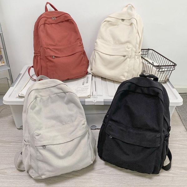 backpack style fashion women canvas travel backpacks solid color school bags for teenager girls
backpack style fashion women canvas travel backpacks solid color school bags for teenager girls