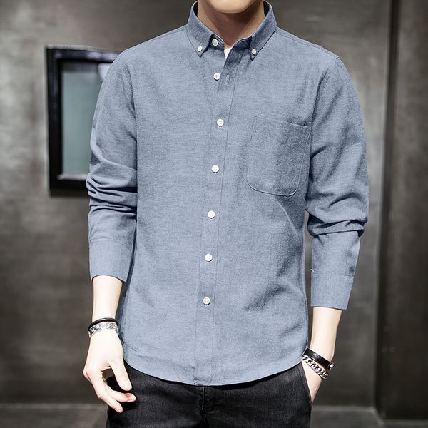 2021 spring men's fashion leisure trend simple Korean solid color long sleeve shirt, White;black
2021 spring men's fashion leisure trend simple Korean solid color long sleeve shirt, White;black