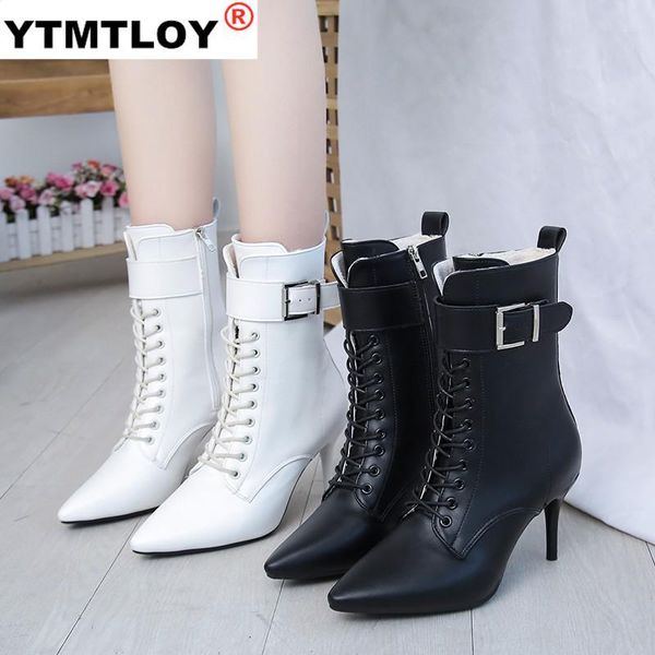 boots high heels women pointed toe thin heeled ankle woman winter warm plush pu leather shoes short booties zip, Black
boots high heels women pointed toe thin heeled ankle woman winter warm plush pu leather shoes short booties zip, Black