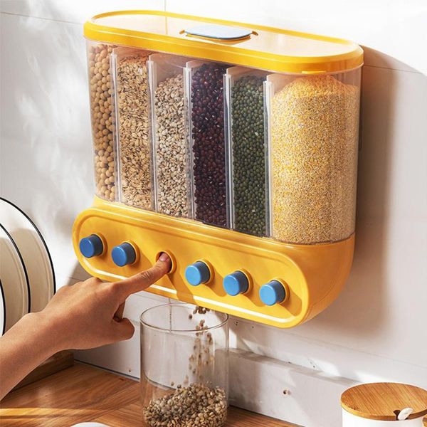 storage bottles & jars wall mounted cereals dispenser food sealed box transparent separate grain container kitchen organizer tools
storage bottles & jars wall mounted cereals dispenser food sealed box transparent separate grain container kitchen organizer tools