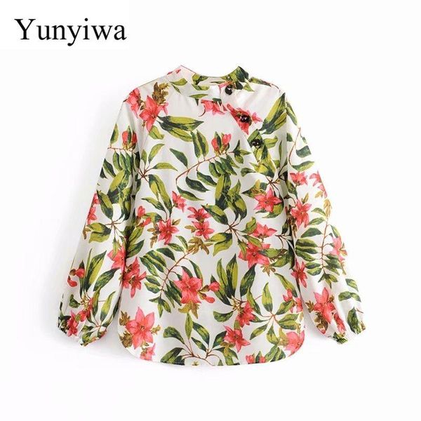 women's blouses & shirts women fashion lantern sleeve flower leaves print casual kimono blouse buttons chic chemise pullover, White
women's blouses & shirts women fashion lantern sleeve flower leaves print casual kimono blouse buttons chic chemise pullover, White