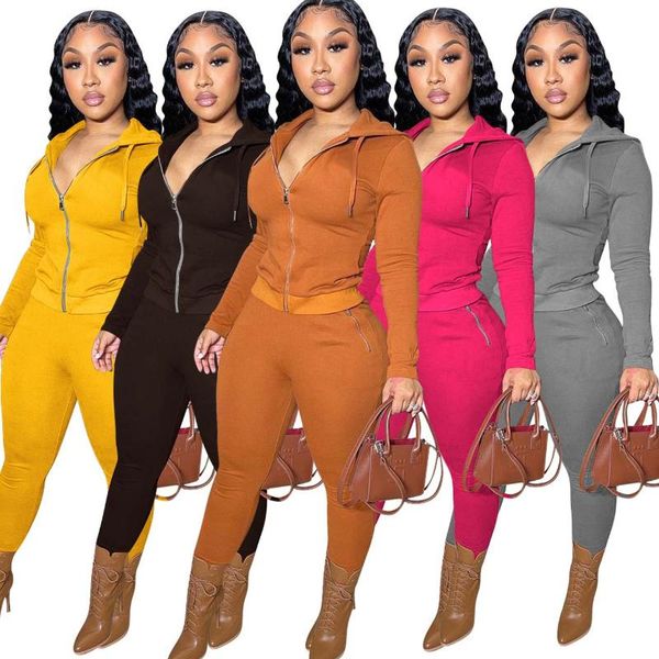 women's two piece pants fashion set winter outfits for women solid fleece zipper hooded jackets casual matching tracksuit streetwear, White 
women's two piece pants fashion set winter outfits for women solid fleece zipper hooded jackets casual matching tracksuit streetwear, White