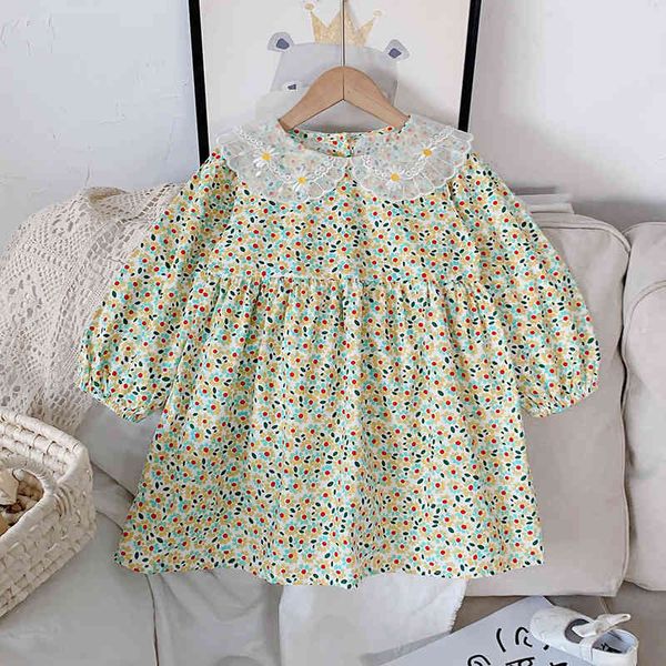 spring floral girl dress baby lace embroidery print collar fashion princess sweet children clothes 210515, Red;yellow
spring floral girl dress baby lace embroidery print collar fashion princess sweet children clothes 210515, Red;yellow