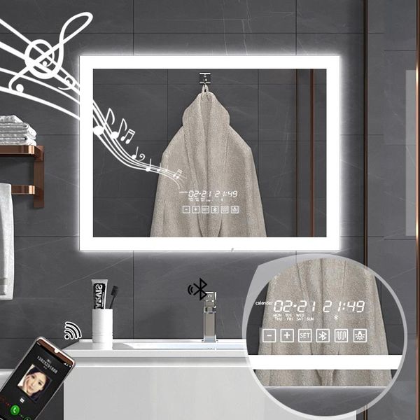 mirrors wall-mounted smart mirror led bathroom explosion proof anti-fog makeup bluetooth-compatible speaker
mirrors wall-mounted smart mirror led bathroom explosion proof anti-fog makeup bluetooth-compatible speaker
