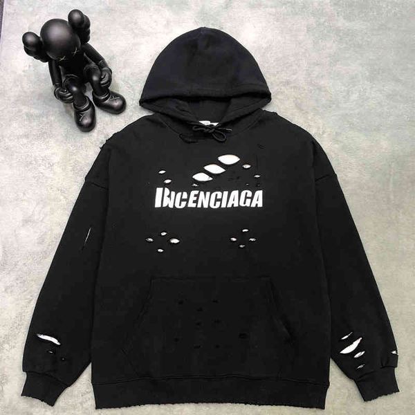 verified correct version b family double layer plush thickened hole hooded sweater for men and women, Black
verified correct version b family double layer plush thickened hole hooded sweater for men and women, Black
