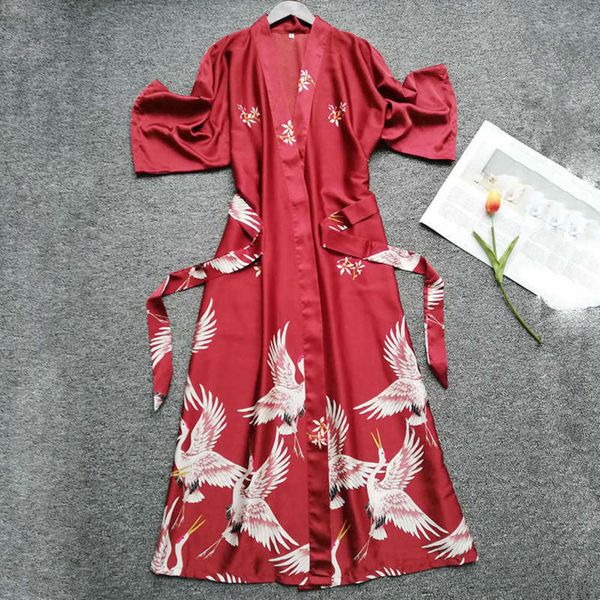 women's sleepwear 2021 summer like ice nightgown silk pajamas medium length crane morning gown bridesmaid bride bathrobe ibxn, Black;red
women's sleepwear 2021 summer like ice nightgown silk pajamas medium length crane morning gown bridesmaid bride bathrobe ibxn, Black;red