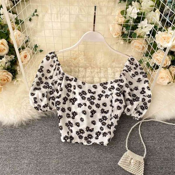 ins daisy print chiffon shirt girl short sleeve women fashion female blouse l860 210527, White
ins daisy print chiffon shirt girl short sleeve women fashion female blouse l860 210527, White