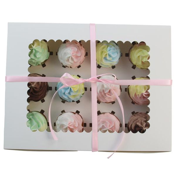 gift wrap 6pcs/set 12 hole craft cupcake bakery boxes with clear windows white brown cookie container box ribbon
gift wrap 6pcs/set 12 hole craft cupcake bakery boxes with clear windows white brown cookie container box ribbon