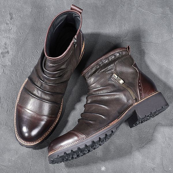 men leather boots 2022 new arrival britsh vintage style boots shoes mens boots autumn winter mens ankle plus size, Black
men leather boots 2022 new arrival britsh vintage style boots shoes mens boots autumn winter mens ankle plus size, Black