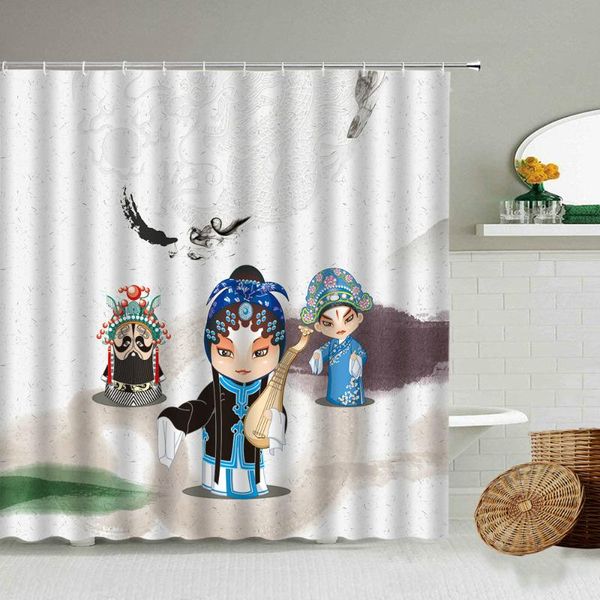 shower curtains cartoon peking opera love doll curtain chinese style bathroom waterproof polyester home decor with hook set
shower curtains cartoon peking opera love doll curtain chinese style bathroom waterproof polyester home decor with hook set