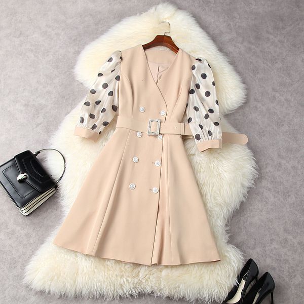 casual dresses european and american women's clothing spring polka-dot seven-point sleeve bow v-neck fashion double-breasted dress 2e2c, Black;gray
casual dresses european and american women's clothing spring polka-dot seven-point sleeve bow v-neck fashion double-breasted dress 2e2c, Black;gray