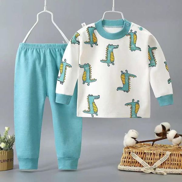 clothing sets boys and girls autumn nightwear suits children cotton cartoon long sleeve underwear kids casual pajamas sleepwear, White 
clothing sets boys and girls autumn nightwear suits children cotton cartoon long sleeve underwear kids casual pajamas sleepwear, White