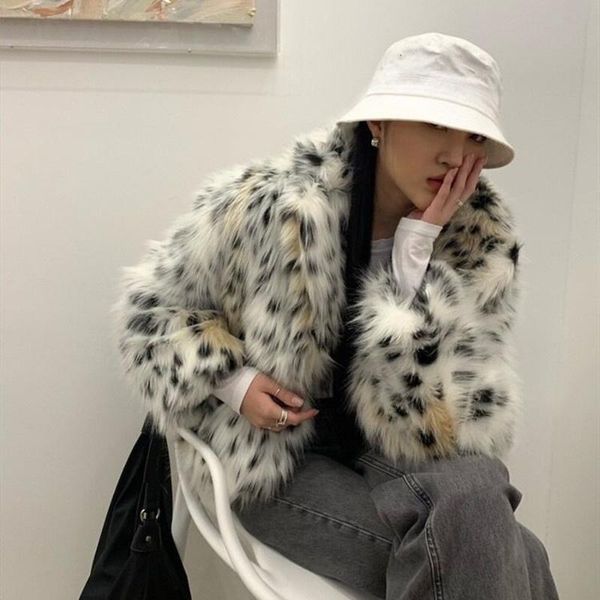 women's fur & faux autumn winter korean high-quality leopard-print coat women stand collar long-sleeve short imitation mink outerwear, Black
women's fur & faux autumn winter korean high-quality leopard-print coat women stand collar long-sleeve short imitation mink outerwear, Black