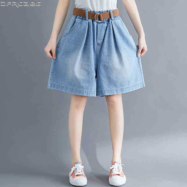 women's shorts loose plus size women denim casual oversized wide leg short jean femme elastic waist boyfriend jeans with belt nnw1, White;black
women's shorts loose plus size women denim casual oversized wide leg short jean femme elastic waist boyfriend jeans with belt nnw1, White;black
