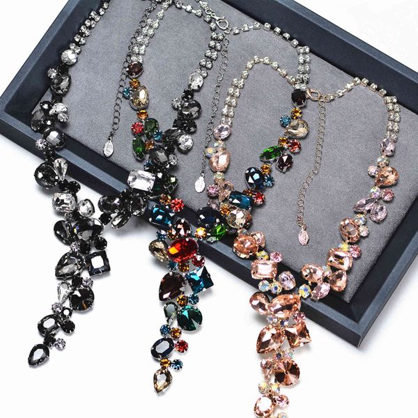 luxury colorful rhinestone necklace bridal jewelry special-shaped crystal, retro personality, prom wedding accessories coruixi, Silver
luxury colorful rhinestone necklace bridal jewelry special-shaped crystal, retro personality, prom wedding accessories coruixi, Silver