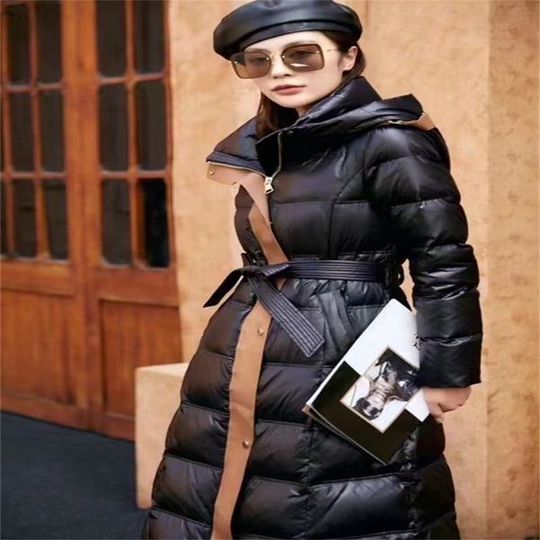 down et brand digner women's autumn and winter long etss hooded double-breasted fashion belt thick downs ets women s-2xl, Black
down et brand digner women's autumn and winter long etss hooded double-breasted fashion belt thick downs ets women s-2xl, Black