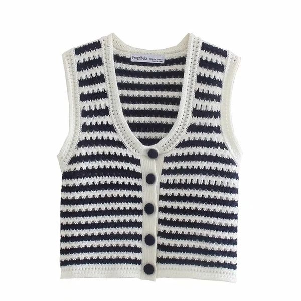 women sweater vest white navy striped knitted female summer cropped v-neck waistcoat 210531, Black;white
women sweater vest white navy striped knitted female summer cropped v-neck waistcoat 210531, Black;white