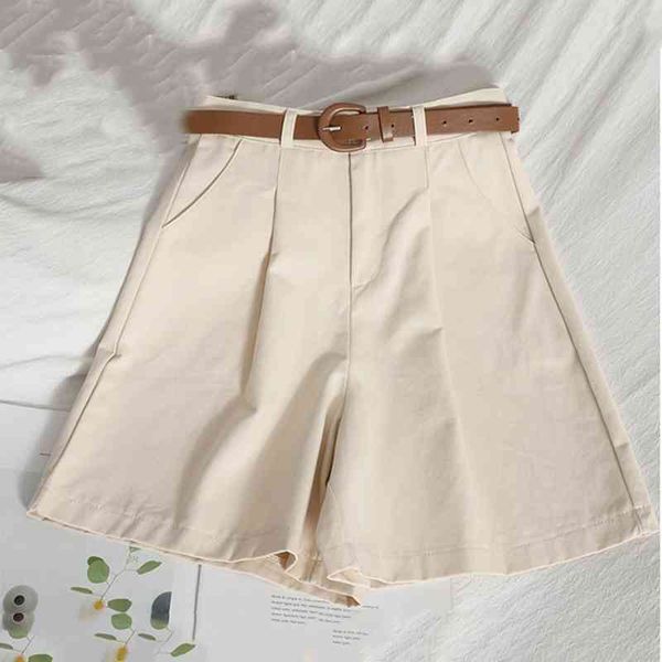 sashes casual women cotton shorts crimping high waist slim summer chic ladies wide leg short pants loose girl 210531, White;black
sashes casual women cotton shorts crimping high waist slim summer chic ladies wide leg short pants loose girl 210531, White;black