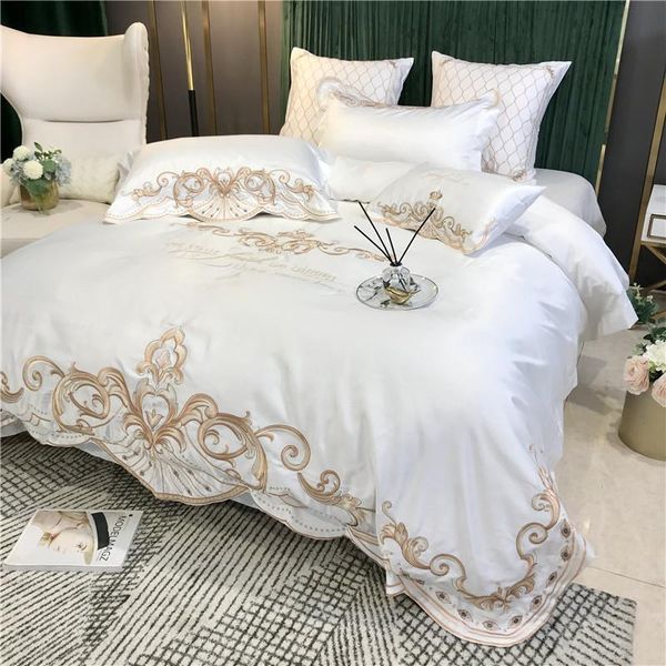 bedding sets european style 60s washed tencel embroidered cotton four-piece all-pure bed linen and quilt cover naked sleeping
bedding sets european style 60s washed tencel embroidered cotton four-piece all-pure bed linen and quilt cover naked sleeping