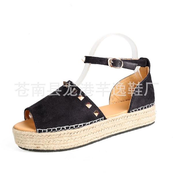 wedges leisure med gladiator sandals women flock metal decoration rome buckle strap cover heel peep toe bohemian shoes, Black
wedges leisure med gladiator sandals women flock metal decoration rome buckle strap cover heel peep toe bohemian shoes, Black