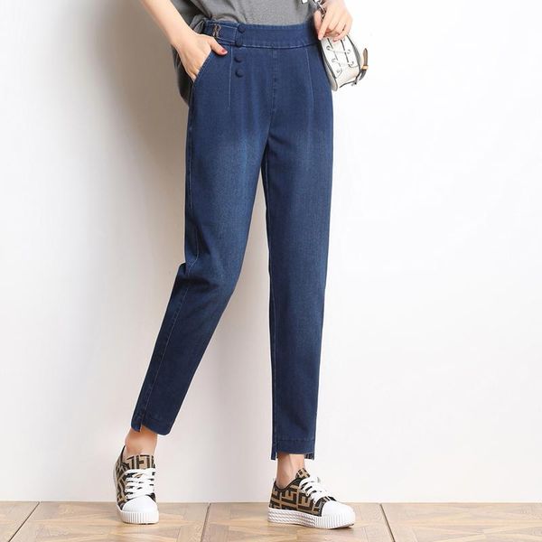 women's jeans fashion autumn spring harem women cotton blend elastic waist bloomers pants female high blue plus size wmq0909
women's jeans fashion autumn spring harem women cotton blend elastic waist bloomers pants female high blue plus size wmq0909