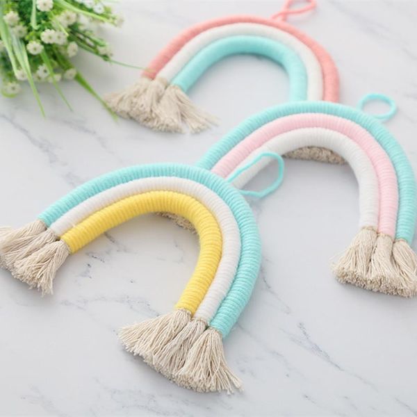 decorative objects & figurines nordic macrame rainbow hanging ornaments diy cotton rope hand woven for baby girls room decorations nursery p
decorative objects & figurines nordic macrame rainbow hanging ornaments diy cotton rope hand woven for baby girls room decorations nursery p
