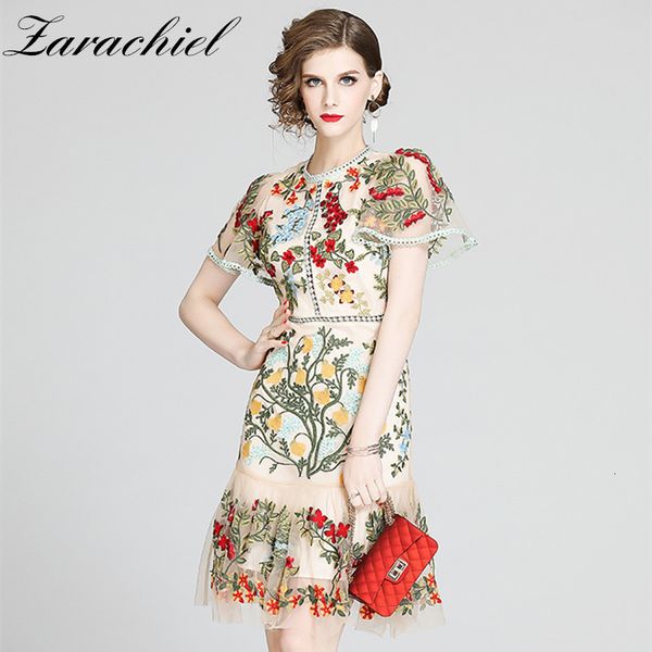 dresses gorgeous flower embroidery hollow out slim ruffles women elegant butterfly sleeve o-neck party summer mesh vestidos, Black;gray
dresses gorgeous flower embroidery hollow out slim ruffles women elegant butterfly sleeve o-neck party summer mesh vestidos, Black;gray