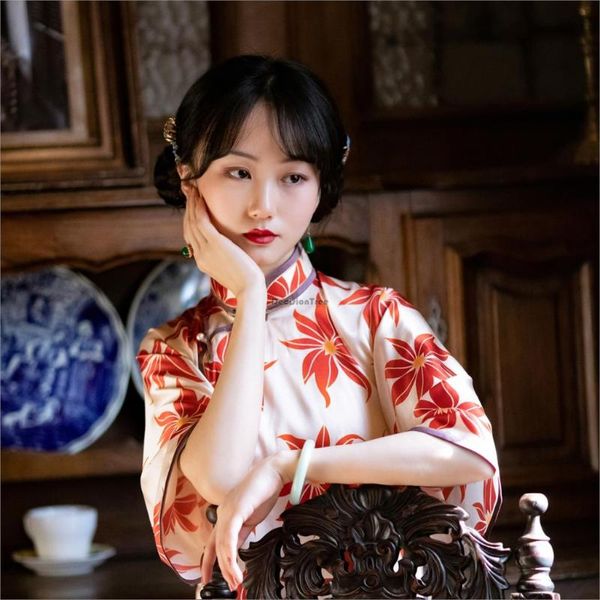 ethnic clothing 2021 traditional chinese women hanfu womens flower print shirts oriental china fairy lady cheongsam, Red
ethnic clothing 2021 traditional chinese women hanfu womens flower print shirts oriental china fairy lady cheongsam, Red