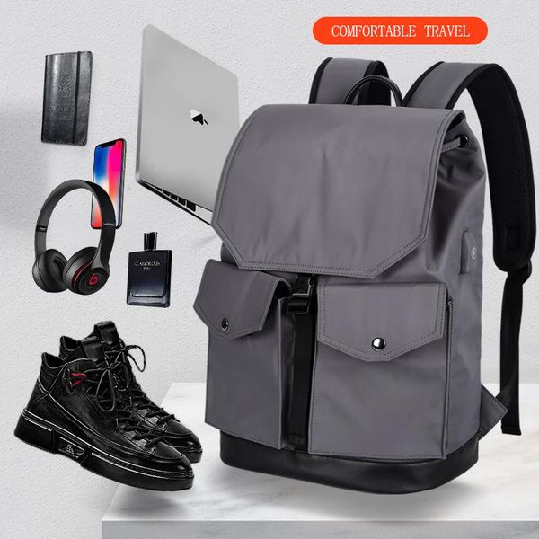 simple backpack for men waterproof nylon breathable backpacks 15.6 inch lapbag travel with usb charging
simple backpack for men waterproof nylon breathable backpacks 15.6 inch lapbag travel with usb charging