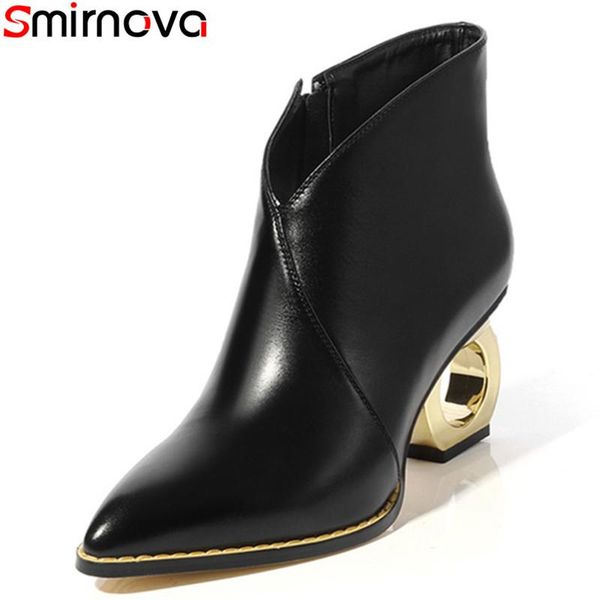 boots smirnova arrival 2021 ankle pointed toe strange style heels cow leather women's party shoes, Black
boots smirnova arrival 2021 ankle pointed toe strange style heels cow leather women's party shoes, Black