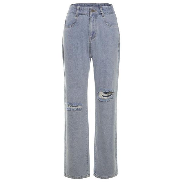 women's jeans summer womens fashion y2k slim washed ripped straight-leg pants ladies high-waist trousers wrap buttocks streetwear, Blue
women's jeans summer womens fashion y2k slim washed ripped straight-leg pants ladies high-waist trousers wrap buttocks streetwear, Blue