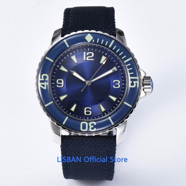 wristwatches 45mm sterile dial automatic mechanical mens watch miyota movement business clock luminous waterproof canvas strap wristwatch me, Slivery;brown
wristwatches 45mm sterile dial automatic mechanical mens watch miyota movement business clock luminous waterproof canvas strap wristwatch me, Slivery;brown
