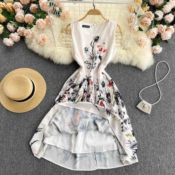 elegant printed dress women's summer goddess fan temperament round neck slim short sleeveless vest 210525, Black;gray
elegant printed dress women's summer goddess fan temperament round neck slim short sleeveless vest 210525, Black;gray
