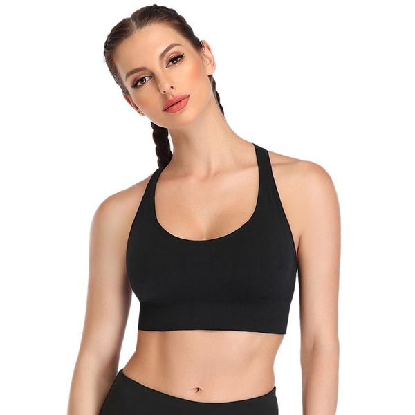 women high impact sports bra wirepadded racerback yoga tank comfy shockproof for running gym clothing, White;black
women high impact sports bra wirepadded racerback yoga tank comfy shockproof for running gym clothing, White;black