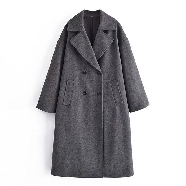women's jackets woman elegant gray oversized basic woolen coat 2021 autumn female loose double breasted coats ladies causal solid outwe, Black;brown
women's jackets woman elegant gray oversized basic woolen coat 2021 autumn female loose double breasted coats ladies causal solid outwe, Black;brown