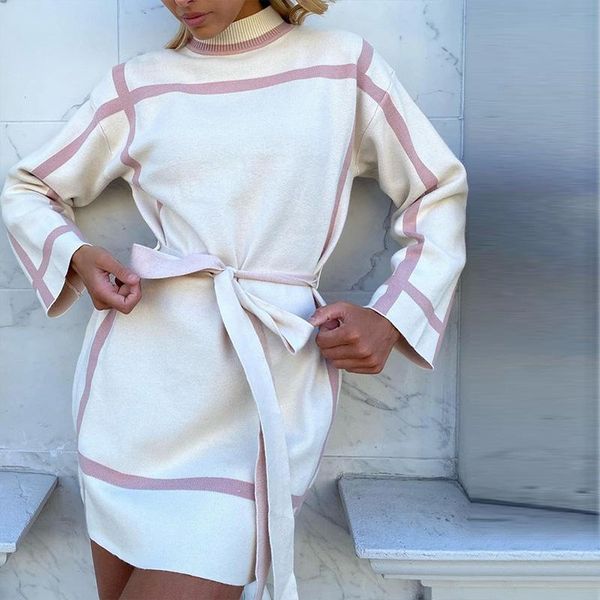 casual dresses autumn elegant lady long sleeve knitted dress women fashion stripe high waist belt female sweet outwear vestidos, Black;gray
casual dresses autumn elegant lady long sleeve knitted dress women fashion stripe high waist belt female sweet outwear vestidos, Black;gray