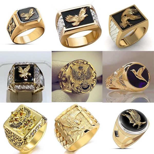 cluster rings domineering old eagle men's ring punk style enamel animal for men party jewelry retro motorcycle hand size 6-13, Golden;silver
cluster rings domineering old eagle men's ring punk style enamel animal for men party jewelry retro motorcycle hand size 6-13, Golden;silver