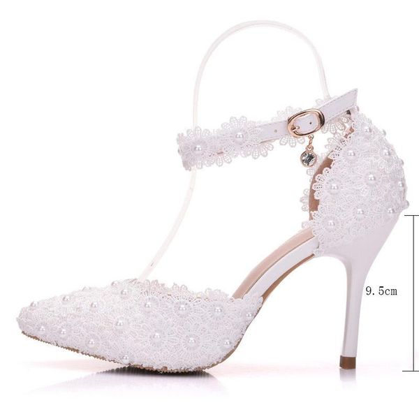 dress shoes women's crystal wedding pumps female ankle strap rhinestone sweet party high heels white lace flowers stiletto, Black
dress shoes women's crystal wedding pumps female ankle strap rhinestone sweet party high heels white lace flowers stiletto, Black