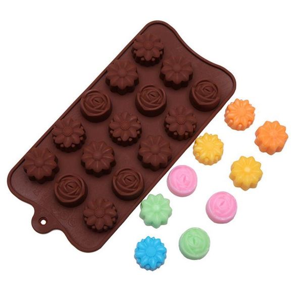 baking & pastry tools 1pcs silicone mold 15 even flower shaped chocolate mould 3 different kinds of molde diy y922
baking & pastry tools 1pcs silicone mold 15 even flower shaped chocolate mould 3 different kinds of molde diy y922