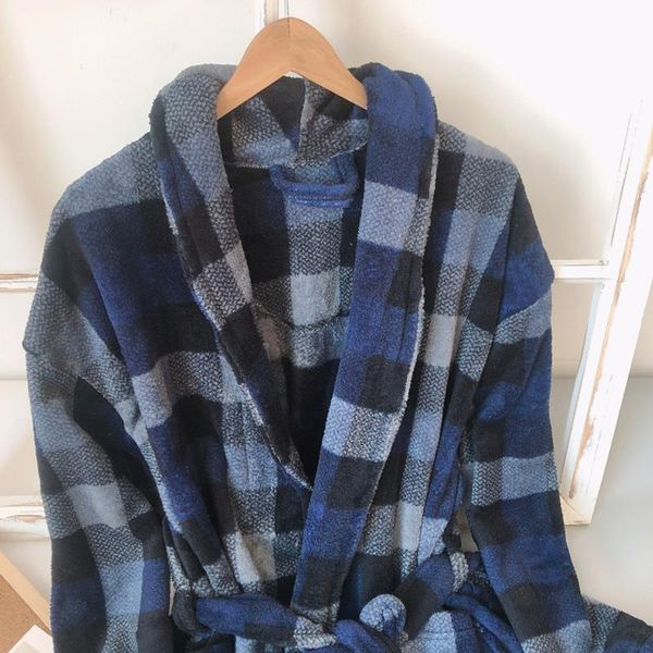 Men's Sleepwear nightgowns Winter robes warm coral velvet plaid Dressing gown SCRL, Black;brown
Men's Sleepwear nightgowns Winter robes warm coral velvet plaid Dressing gown SCRL, Black;brown