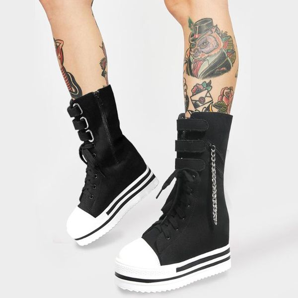 stylish chains high heels height increasing black camouflage style skidproof platform casual shoes boots women
stylish chains high heels height increasing black camouflage style skidproof platform casual shoes boots women